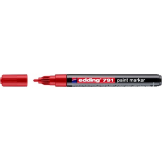 Marker olejowy e-791 EDDING, 1-2mm, czerwony, Markery, Artykuły do pisania i korygowania