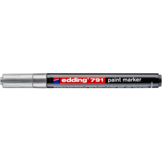 Marker olejowy e-791 EDDING, 1-2mm, srebrny, Markery, Artykuły do pisania i korygowania