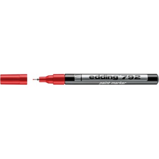 Marker olejowy e-792 EDDING, 0,8mm, czerwony, Markery, Artykuły do pisania i korygowania