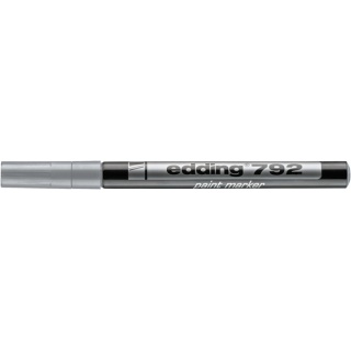 Marker olejowy e-792 EDDING, 0,8mm, srebrny, Markery, Artykuły do pisania i korygowania
