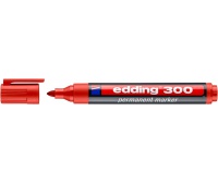 Marker permanentny A8 e-300 EDDING, czerwony, Markery, Artykuły do pisania i korygowania