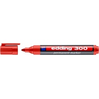 Marker permanent A8 e-300 EDDING, 1,5-3mm, red
