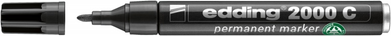 Marker permanentny e-2000c EDDING, 1,5-3mm, czarny, Markery, Artykuły do pisania i korygowania