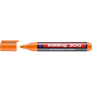 Marker permanentny e-300 EDDING, 1,5-3mm, pomarańczowy, Markery, Artykuły do pisania i korygowania