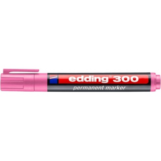 Marker permanentny e-300 EDDING, 1,5-3mm, różowy, Markery, Artykuły do pisania i korygowania