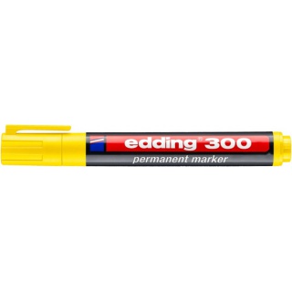Marker permanentny e-300 EDDING, 1,5-3mm, żółty, Markery, Artykuły do pisania i korygowania