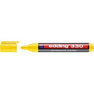 Marker permanentny e-330 EDDING, 1-5mm, żółty, Markery, Artykuły do pisania i korygowania
