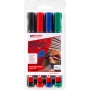 Marker permanentny e-330/4 EDDING, 1-5mm, 4 szt., mix kolorów, Markery, Artykuły do pisania i korygowania