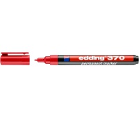 Marker permanentny e-370 EDDING, 1mm, czerwony, Markery, Artykuły do pisania i korygowania