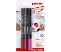 Pen porcelain brush e-4200 EDDING, 1-4mm, 4 colours, blister