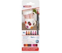 Pen porcelain brush e-4200 EDDING, 1-4 mm, set 6, color mix