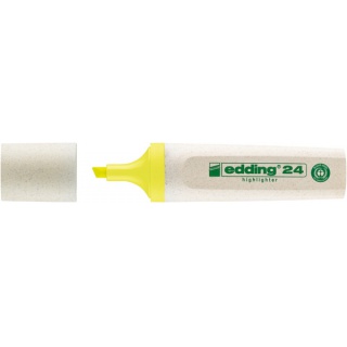 Zakreślacz e-24 EDDING ecoline, 2-5mm, żółty, Textmarkery, Artykuły do pisania i korygowania