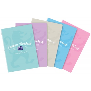 ZESZYT OXFORD CAMP A4 60K.KRATKA PASTEL 5szt., Podkategoria, Kategoria