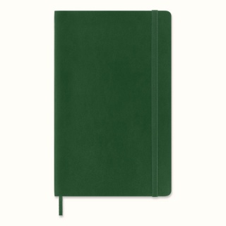 Notes MOLESKINE L (13x21cm) w linie, miękka oprawa, myrtle green, 192 strony, zielony, Notatniki, Zeszyty i bloki