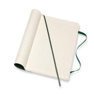 Notes MOLESKINE L (13x21cm) w linie, miękka oprawa, myrtle green, 192 strony, zielony, Notatniki, Zeszyty i bloki