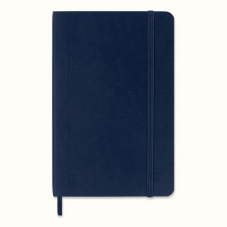 Notes MOLESKINE P (9x14cm) w linie, miękka oprawa, sapphire blue, 192 strony, niebieski, Notatniki, Zeszyty i bloki