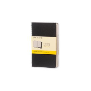 Zestaw 3 Zeszytów MOLESKINE Cahier Journals P (9x14cm) w kratkę, 64 strony, czarny, Notatniki, Zeszyty i bloki