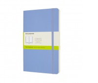 MOLESKINE Classic L Notebook (13x21cm), plain, soft cover, hydrangea blue, 192 pages, blue, Notebooks, Exercise Books and Pads, Eco-recycled