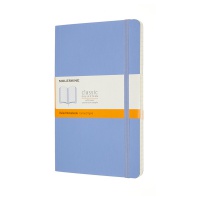 MOLESKINE Classic L Notebook (13x21cm), ruled, soft cover, hydrangea blue, 192 pages, blue, Notebooks, Exercise Books and Pads, Eco-recycled