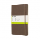 MOLESKINE L Notebook (13x21cm), plain, soft cover, earth brown, 192 pages, brown