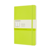 MOLESKINE Classic L Notebook (13x21cm), plain, soft cover, lemon green, 192 pages, green, Notebooks, Exercise Books and Pads, Eco-recycled