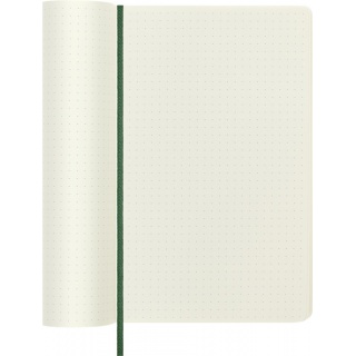 Notes MOLESKINE L (13x21cm) w kropki, miękka oprawa, myrtle green, 192 strony, zielony, Notatniki, Zeszyty i bloki