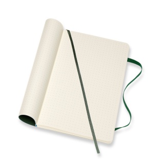 Notes MOLESKINE L (13x21cm) w kropki, miękka oprawa, myrtle green, 192 strony, zielony, Notatniki, Zeszyty i bloki