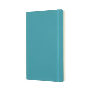 Notes MOLESKINE L (13x21 cm) gładki, miękka oprawa, reef blue, 192 strony, niebieski, Notatniki, Zeszyty i bloki