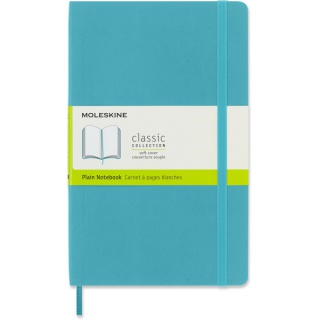 Notes MOLESKINE L (13x21 cm) gładki, miękka oprawa, reef blue, 192 strony, niebieski, Notatniki, Zeszyty i bloki