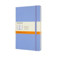 MOLESKINE Classic L Notebook (13x21cm), ruled, hard cover, hydrangea blue, 240 pages, blue