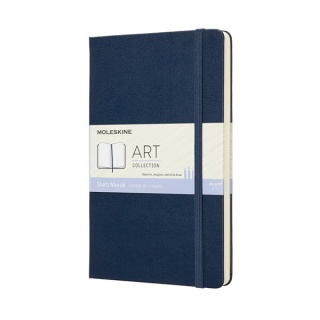 Szkicownik MOLESKINE L (13x21cm), szafirowy, twarda oprawa, 104 strony, niebieski, Notatniki, Zeszyty i bloki