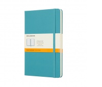 MOLESKINE Classic L Notebook (13x21cm), ruled, hard cover, reef blue, 240 pages, blue
