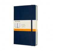 MOLESKINE Classic L Notebook (13x21cm), ruled, hard cover, sapphire blue, 400 pages, blue