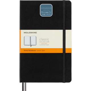 Notes MOLESKINE Classic L (13x21cm) w linie, twarda oprawa, 400 stron, czarny, Notatniki, Zeszyty i bloki