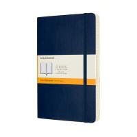 MOLESKINE Classic L Notebook (13x21cm), ruled, soft cover, sapphire blue, 400 pages, blue