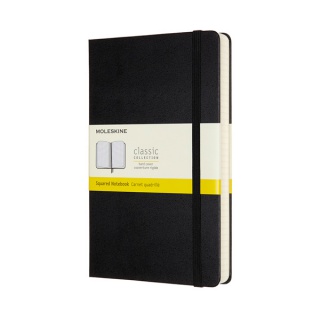 Notes MOLESKINE Classic L (13x21cm) w kratkę, twarda oprawa, 400 stron, czarny, Notatniki, Zeszyty i bloki