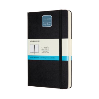 Notes MOLESKINE Classic L (13x21cm) w kropki, twarda oprawa, 400 stron, czarny, Notatniki, Zeszyty i bloki