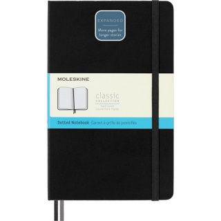 Notes MOLESKINE Classic L (13x21cm) w kropki, twarda oprawa, 400 stron, czarny, Notatniki, Zeszyty i bloki