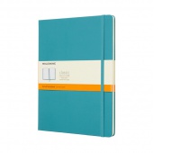 MOLESKINE Classic XL Notebook (19x25cm), ruled, hard cover, reef blue, 192 pages, blue
