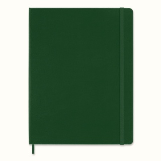 Notes MOLESKINE Classic XL (19x25cm) w kratkę, twarda oprawa, myrtle green, 192 strony, zielony, Notatniki, Zeszyty i bloki