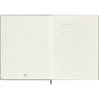 Notes MOLESKINE Classic XL (19x25cm) w kratkę, twarda oprawa, myrtle green, 192 strony, zielony, Notatniki, Zeszyty i bloki