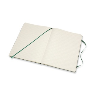 Notes MOLESKINE Classic XL (19x25cm) w kratkę, twarda oprawa, myrtle green, 192 strony, zielony, Notatniki, Zeszyty i bloki