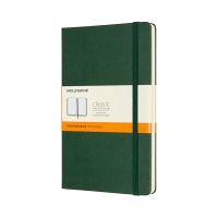 MOLESKINE Classic L Notebook (13x21cm), ruled, hard cover, myrtle green, 240 pages, green