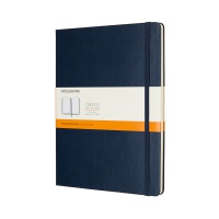 MOLESKINE Classic XL Notebook (19x25cm), ruled, hard cover, sapphire blue, 192 pages, blue