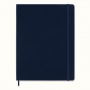 Notes MOLESKINE Classic XL (19x25cm) w linie, twarda oprawa, sapphire blue, 192 strony, niebieski, Notatniki, Zeszyty i bloki