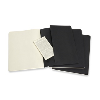Zestaw 3 Zeszytów MOLESKINE Cahier Journals XL (19x25cm) w kropki, 120 stron, czarny, Notatniki, Zeszyty i bloki