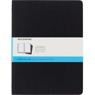 Zestaw 3 Zeszytów MOLESKINE Cahier Journals XL (19x25cm) w kropki, 120 stron, czarny, Notatniki, Zeszyty i bloki