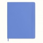 MOLESKINE Classic XL Notebook (19x25cm), ruled, soft cover, hydrangea blue, 192 pages, blue