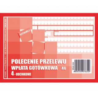 POLECENIE PRZELEWU SAMOKOPIA A6 80K.1+3 EMEKO 834, Podkategoria, Kategoria