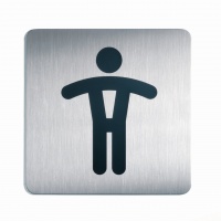 Tabliczka 150x150 mm symbol: WC panowie, Tablice, Prezentacja